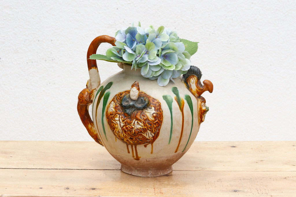 Vintage Tang Dynasty Style Sancai Jug