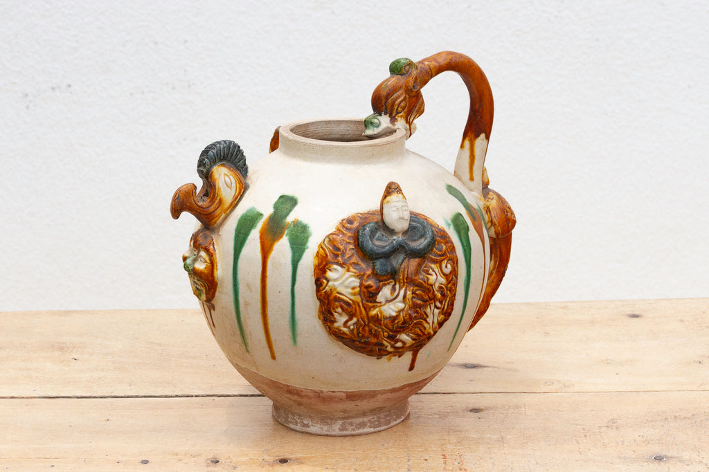 Vintage Tang Dynasty Style Sancai Jug