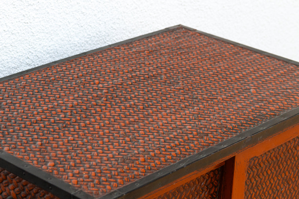 Mid-Century Japanese Faux Bamboo Tansu Chest