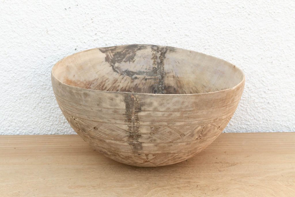 African Bleached Wood Milk Bowl