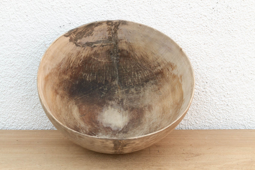 African Bleached Wood Milk Bowl