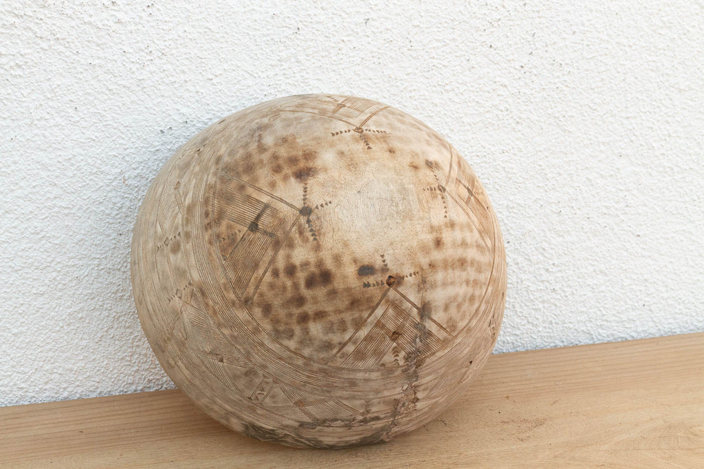 African Bleached Wood Milk Bowl