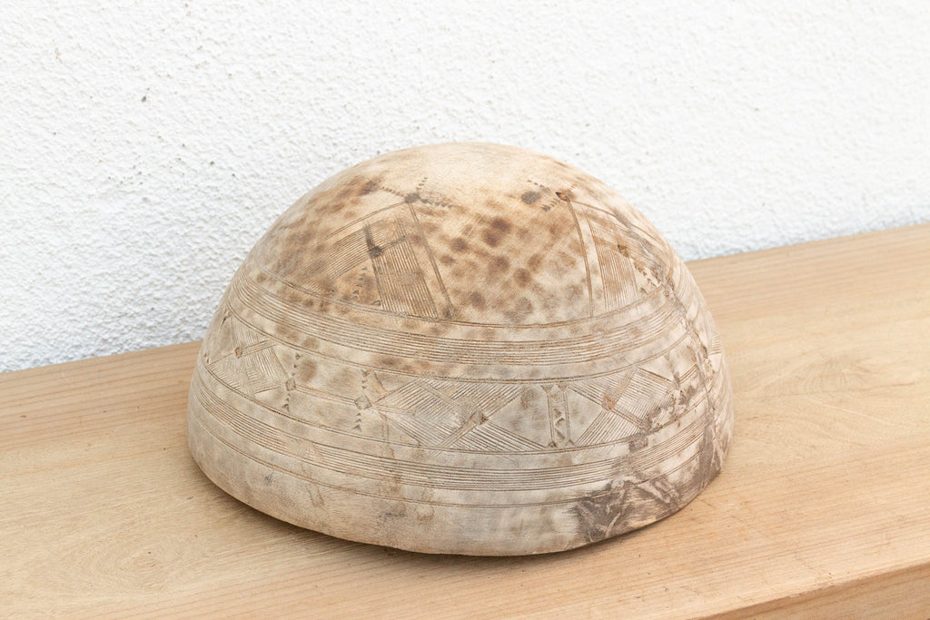 African Bleached Wood Milk Bowl