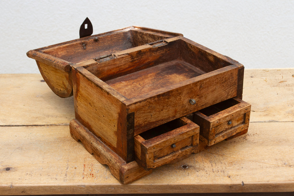 Rustic Wooden Spice Merchant Box