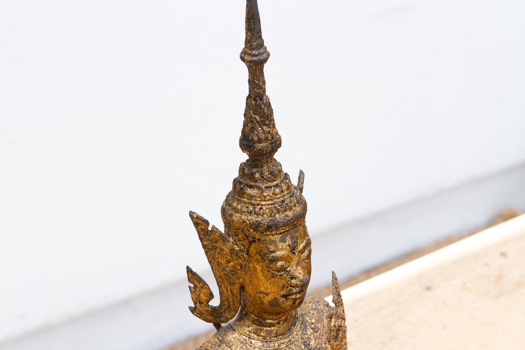 Golden Serenity, Antique Thai Meditation Figure