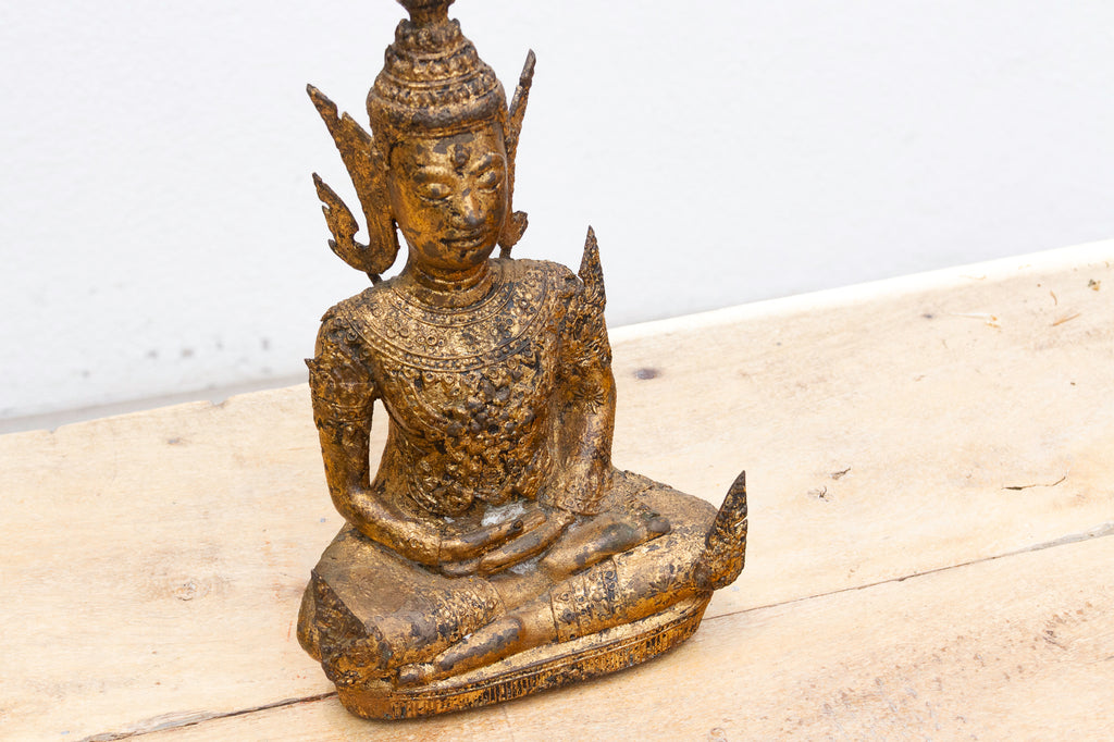Golden Serenity, Antique Thai Meditation Figure
