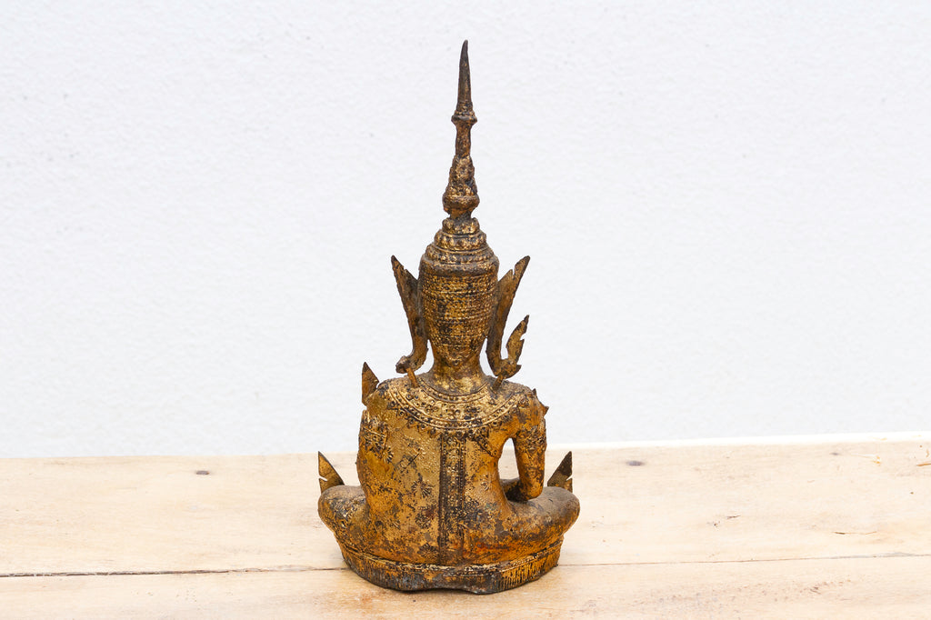 Golden Serenity, Antique Thai Meditation Figure
