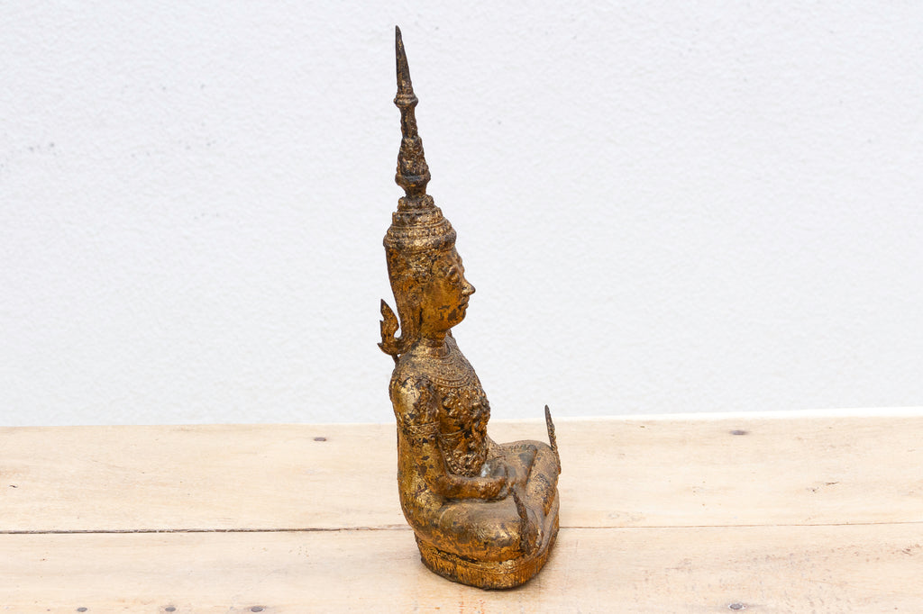 Golden Serenity, Antique Thai Meditation Figure