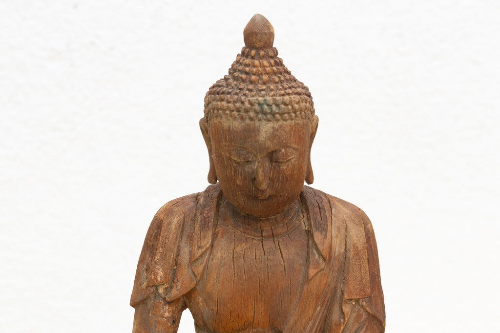 Finely Carved Meditative Buddha Statue