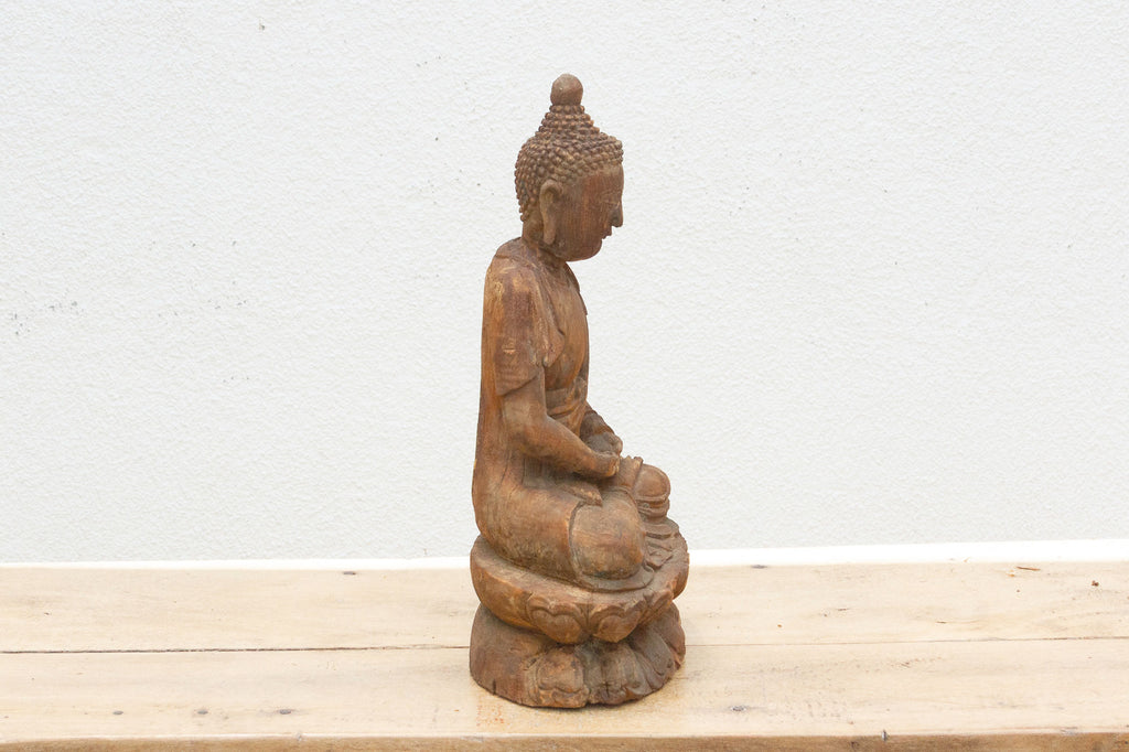 Finely Carved Meditative Buddha Statue
