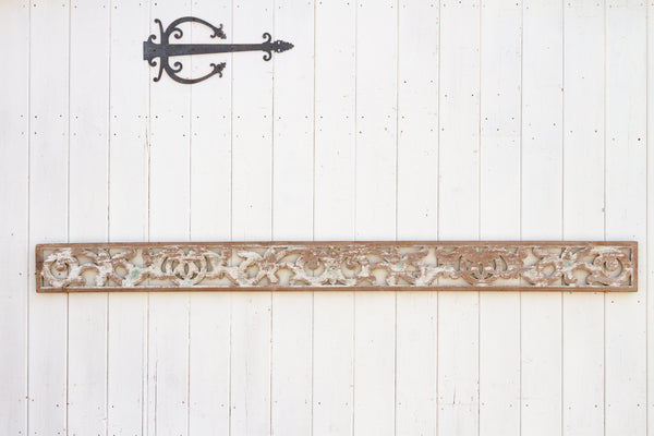 Long Antique Floral Carved Panel-Varadaraja