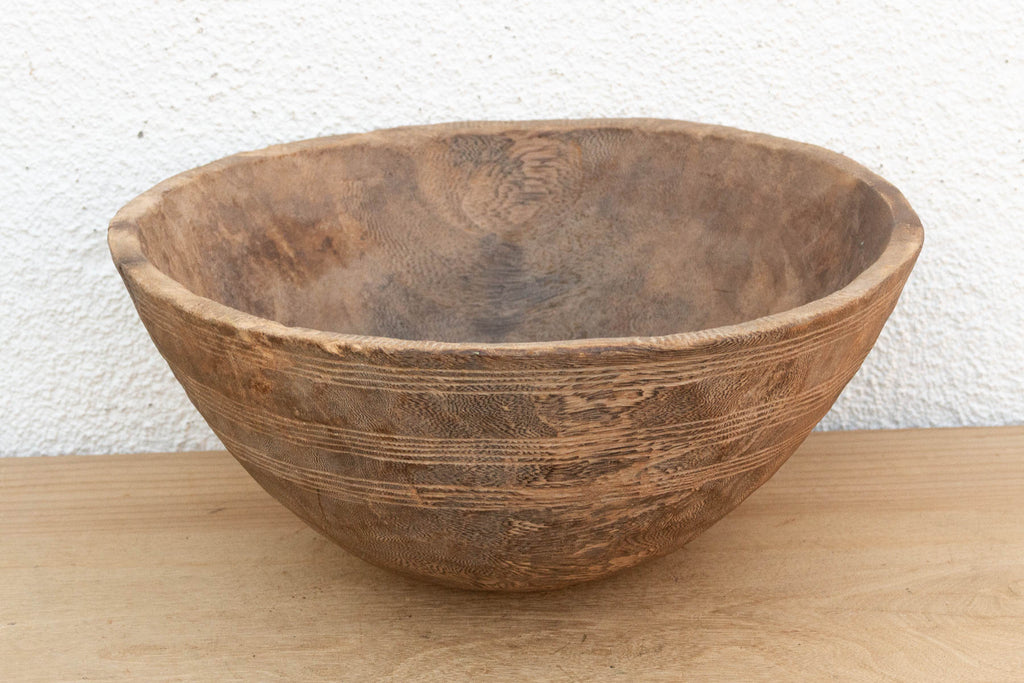 Charred Finish Antique African Bowl