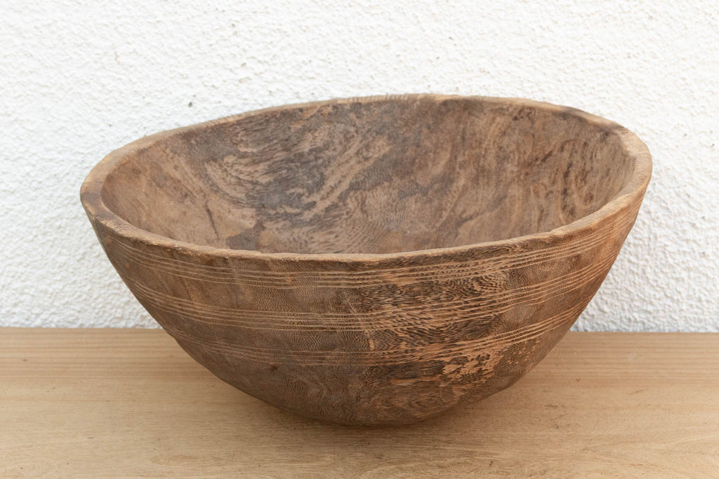 Charred Finish Antique African Bowl