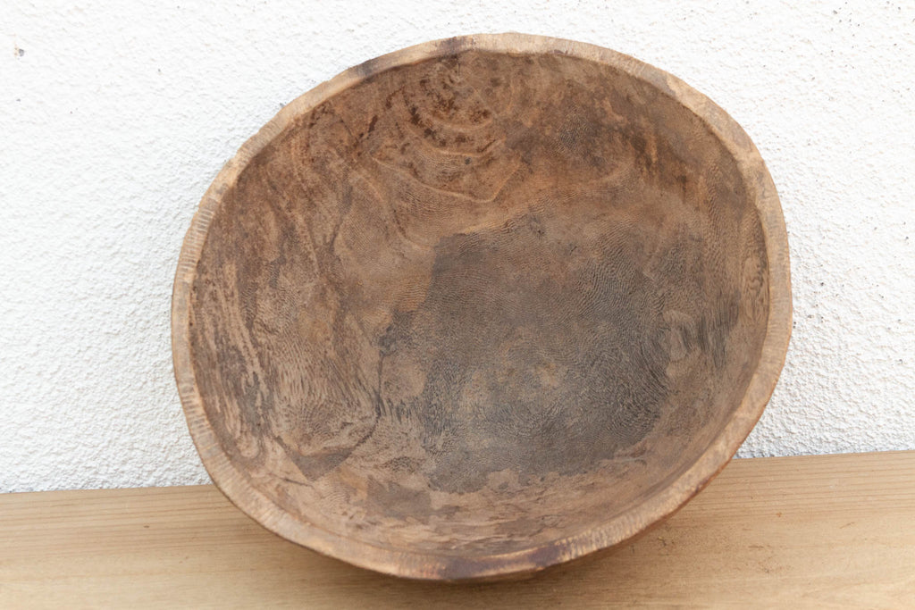 Charred Finish Antique African Bowl