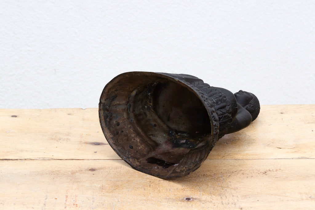 Captivating Metal Buddha with Patinated Finish