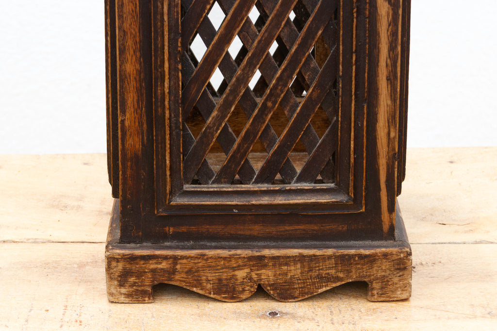 Vintage Lattice Jali Basket Planter