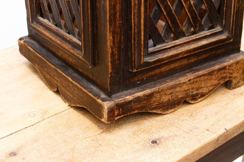 Vintage Lattice Jali Basket Planter