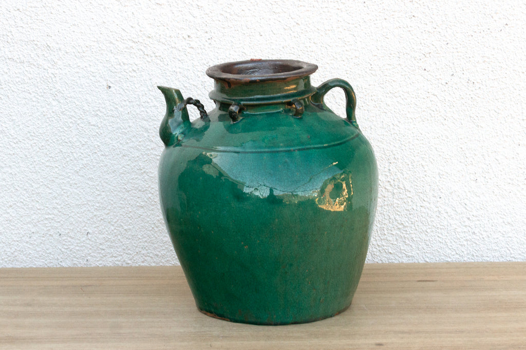 Antique Chinese Green Glazed Jug