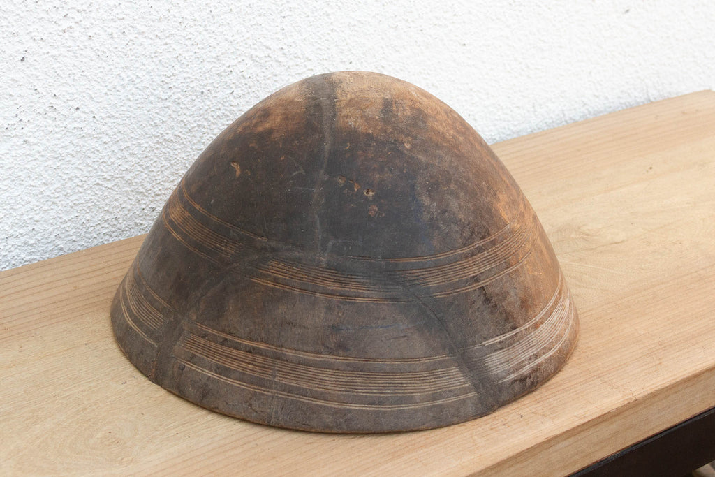 Tall Rounded Antique African Bowl