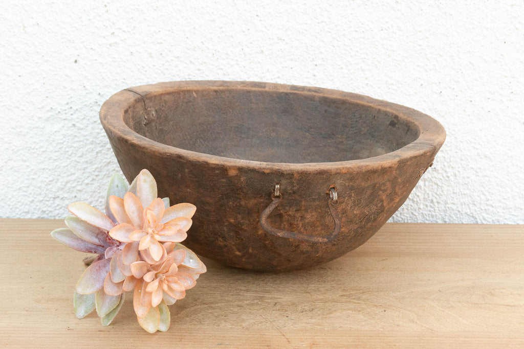 Antique Mortar Style African Bowl
