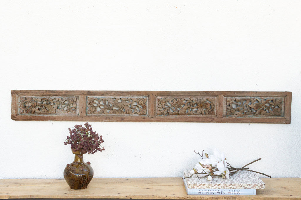 Timeworn Charming Asian Wood Panel