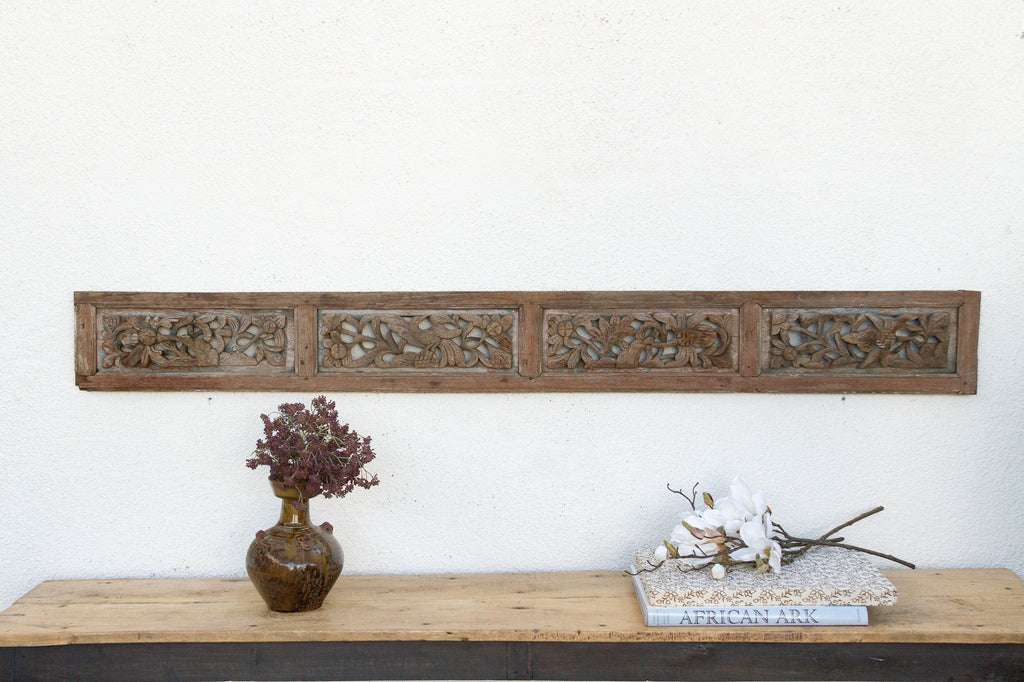 Timeworn Charming Asian Wood Panel
