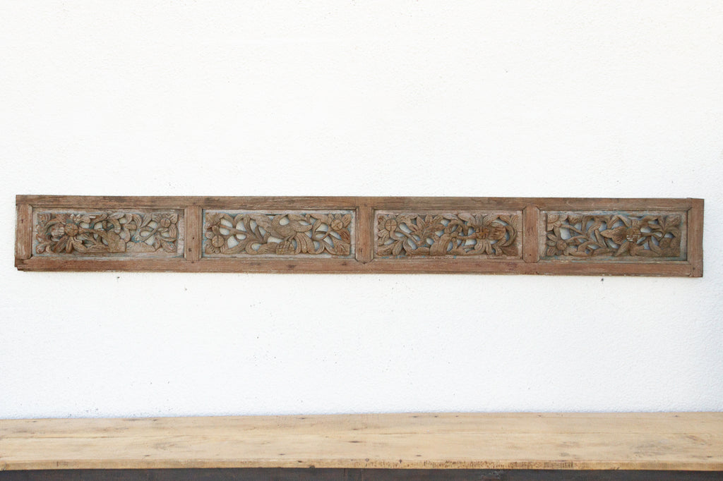 Timeworn Charming Asian Wood Panel