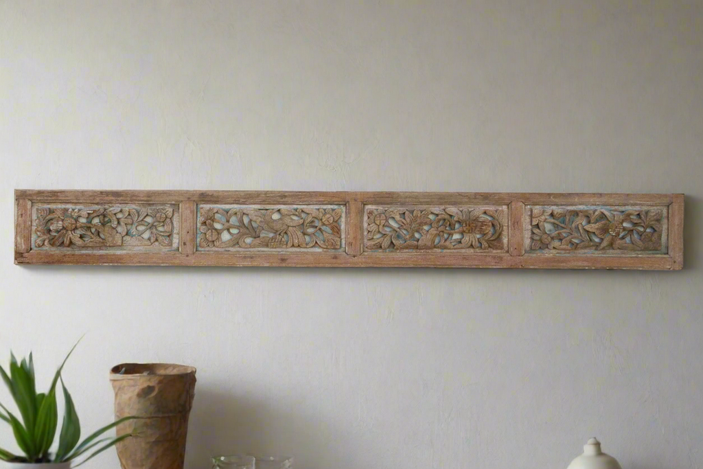 Timeworn Charming Asian Wood Panel