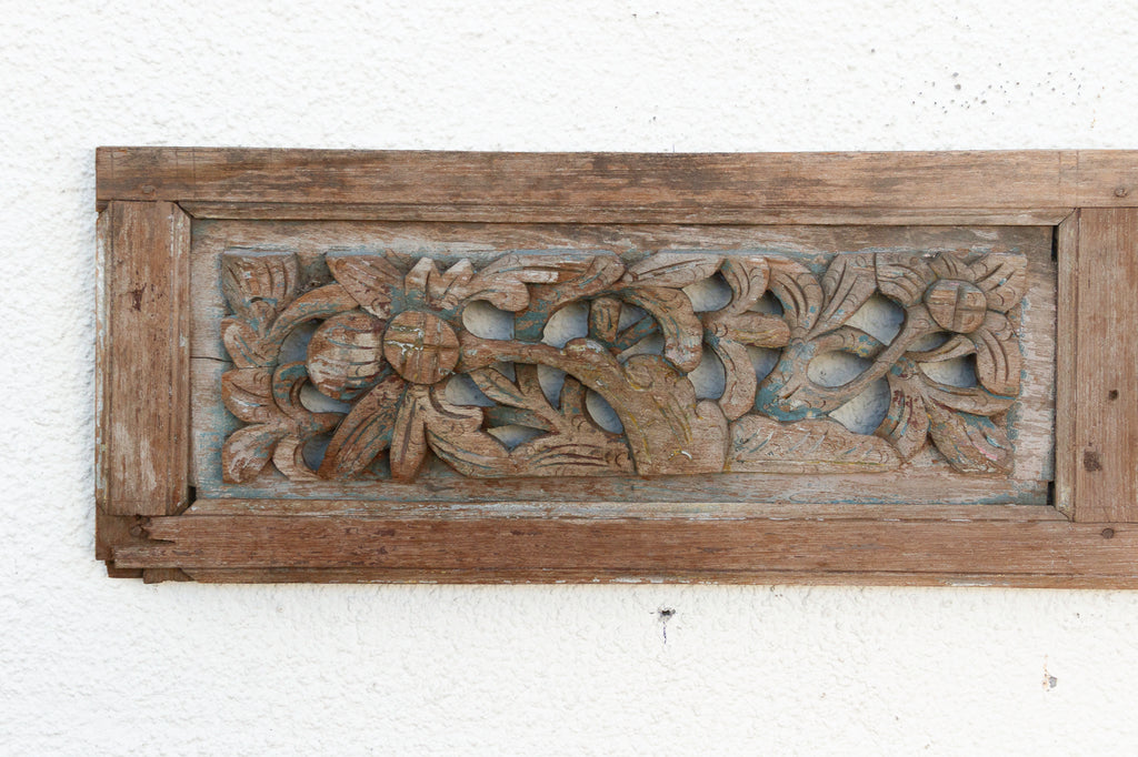 Timeworn Charming Asian Wood Panel