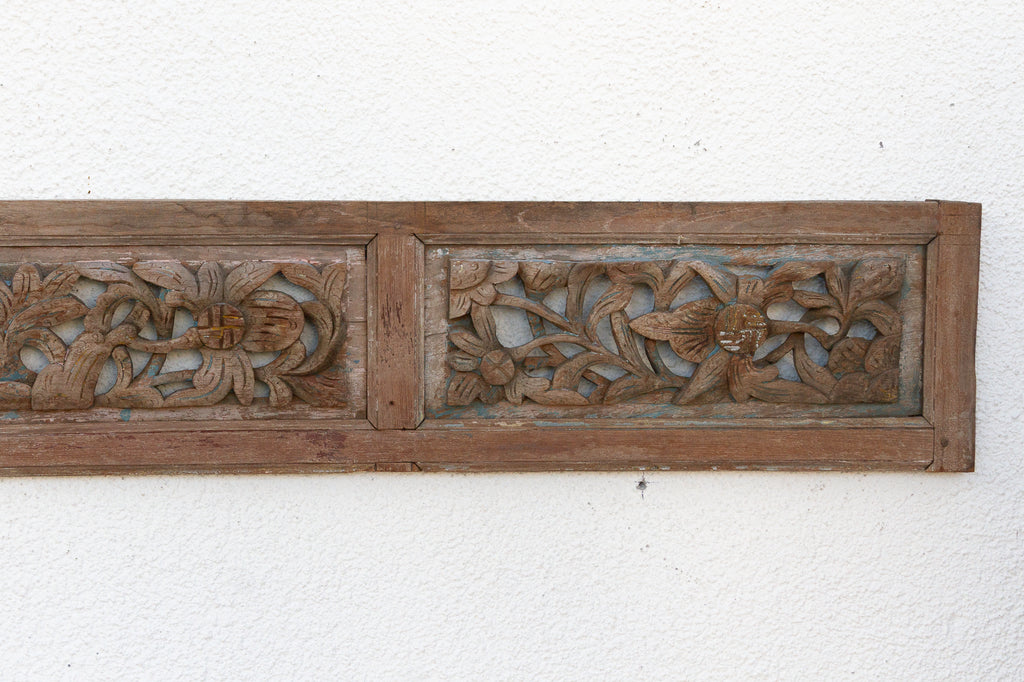 Timeworn Charming Asian Wood Panel