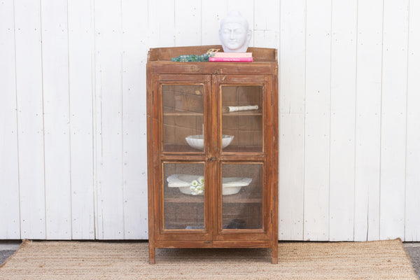 Mid Century British Colonial Glass Cabinet