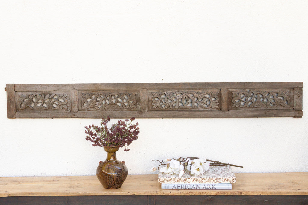 Oxidized Gray Antique Botanical Panel