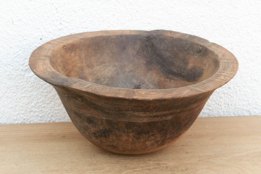 Asymmetrical Root Burr African Bowl