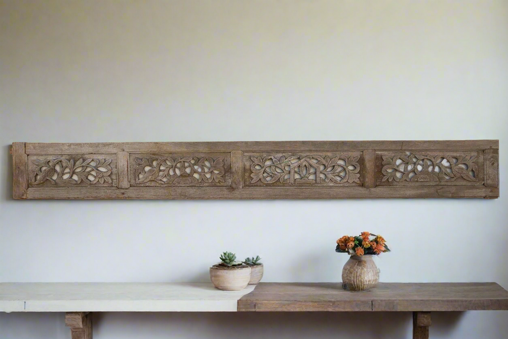 Oxidized Gray Antique Botanical Panel