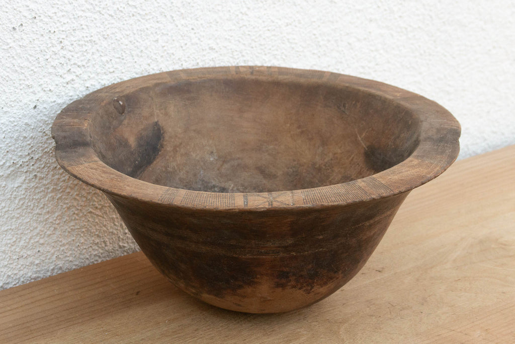 Asymmetrical Root Burr African Bowl