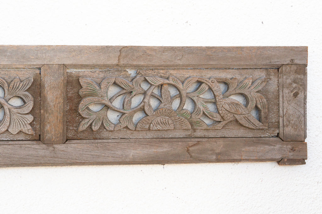Oxidized Gray Antique Botanical Panel