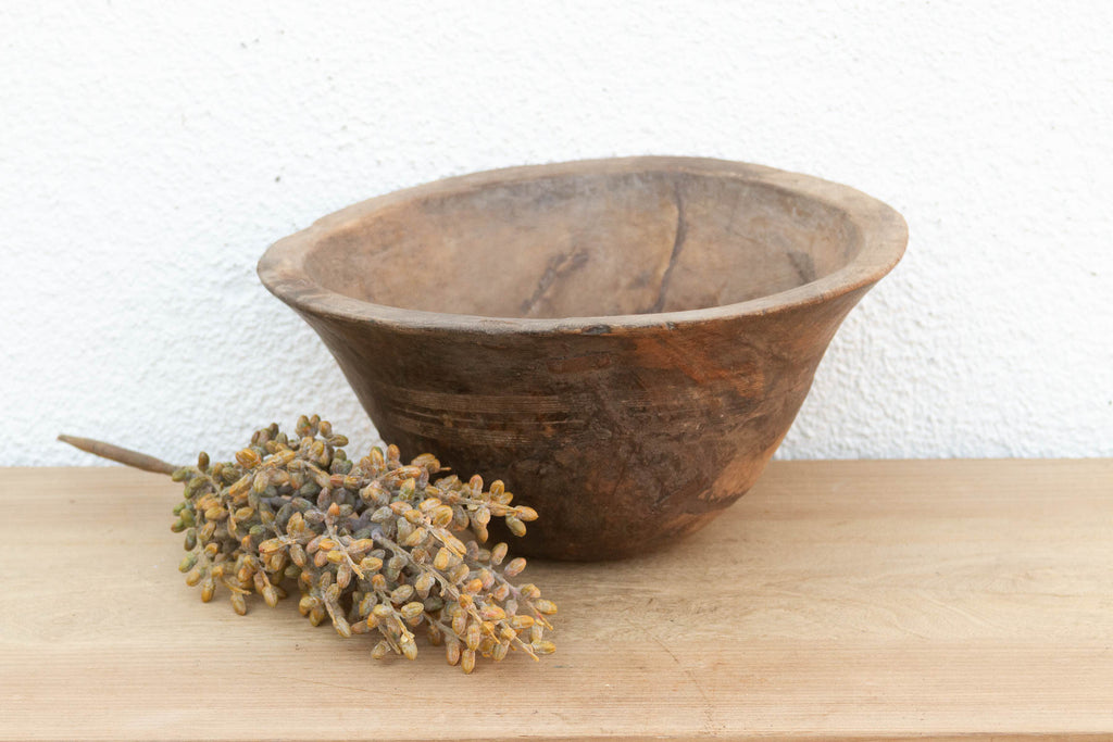 Rustic African Churning Butter Bowl