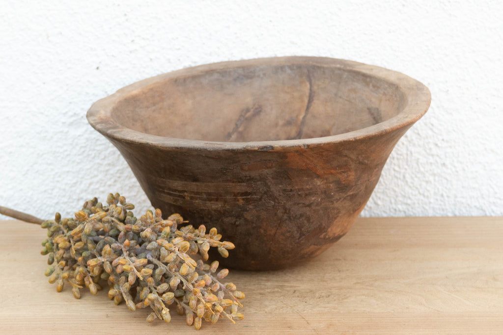 Rustic African Churning Butter Bowl