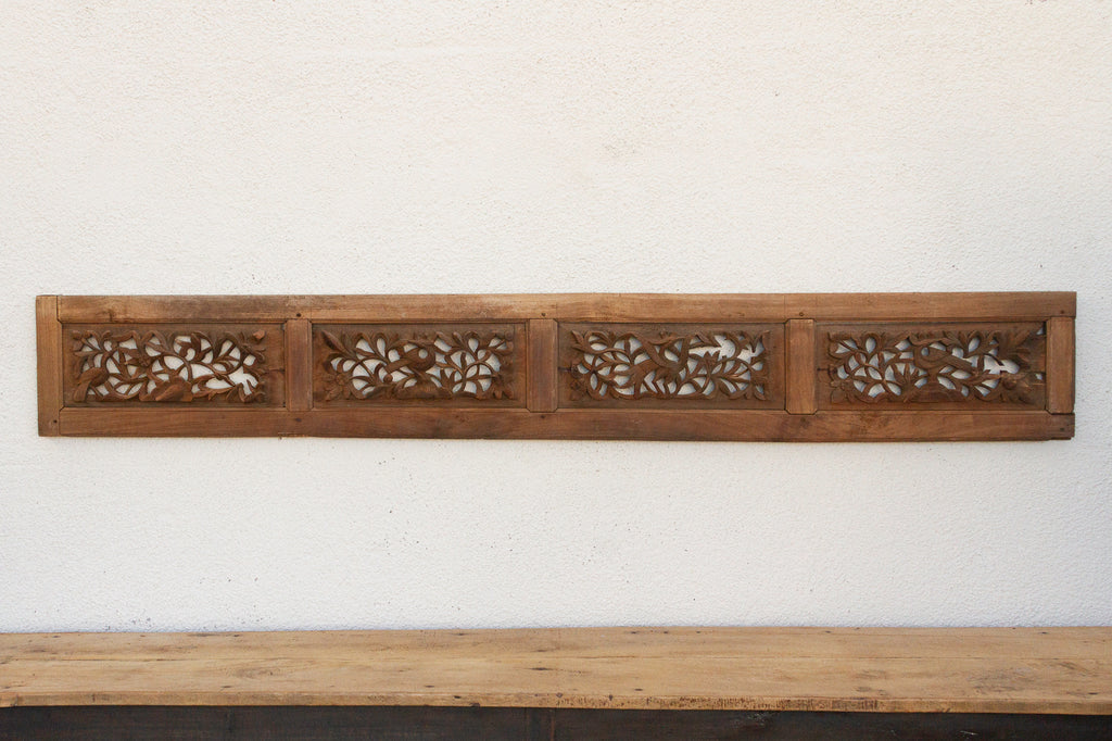 Collection of Birds, Asian Carved Wall Panels