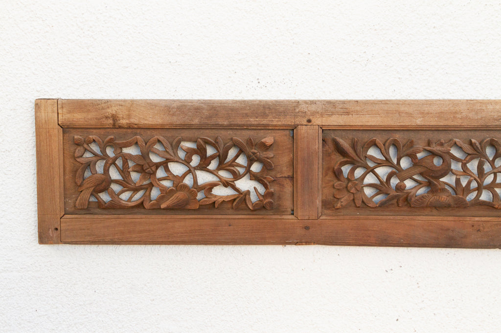 Collection of Birds, Asian Carved Wall Panels