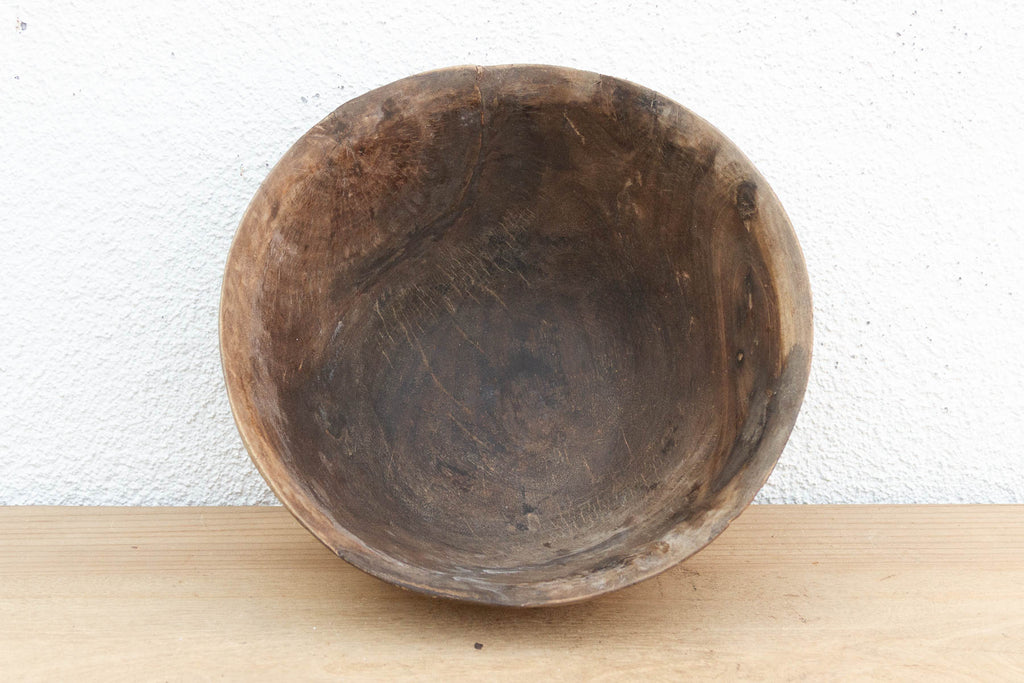 Rounded Wooden Butter Pot from African