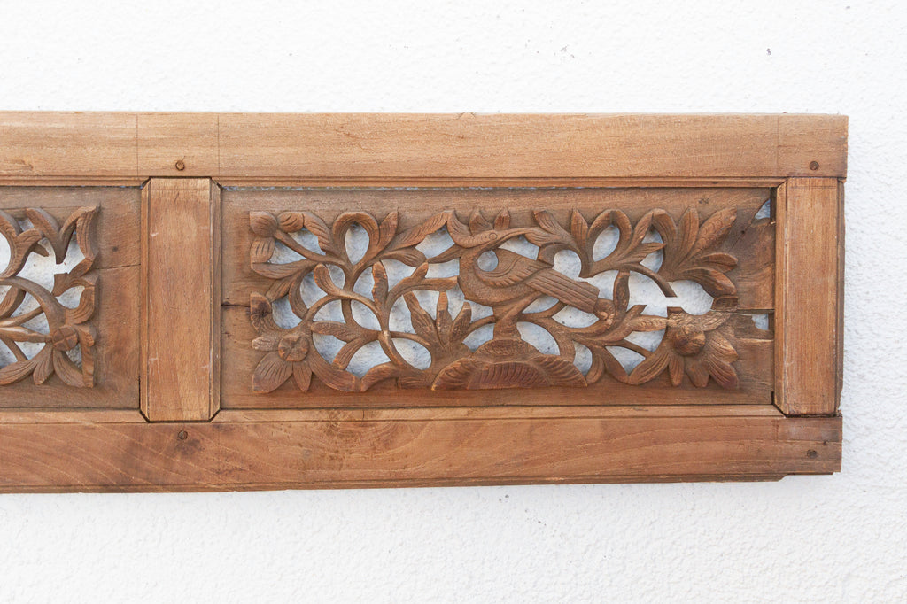 Collection of Birds, Asian Carved Wall Panels