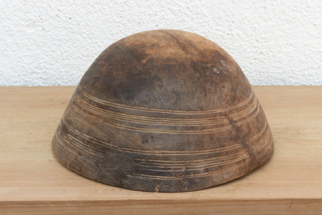 Rounded Wooden Butter Pot from African