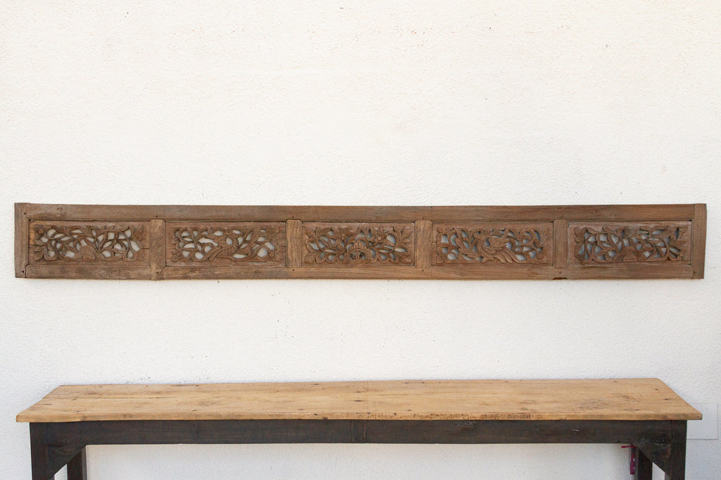 Asian Architectural Panel of Five Plowing Forms