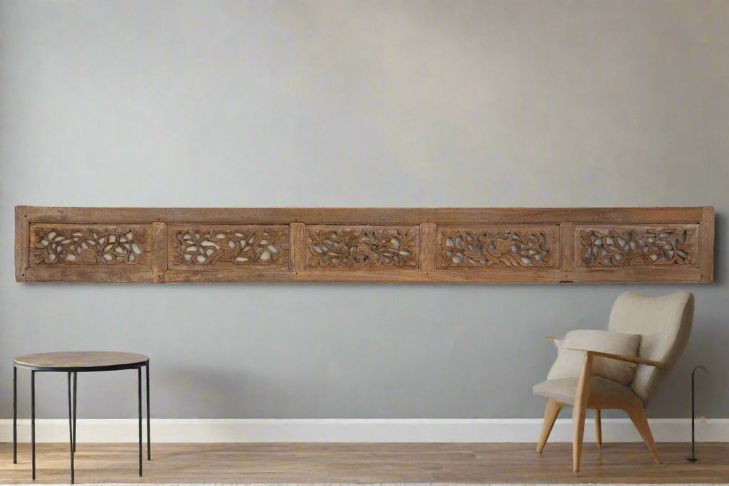 Asian Architectural Panel of Five Plowing Forms