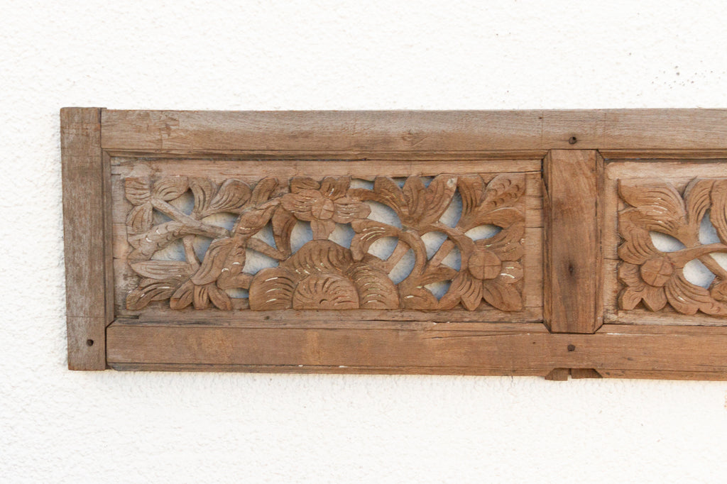 Long Asian Fauna Wall Carving