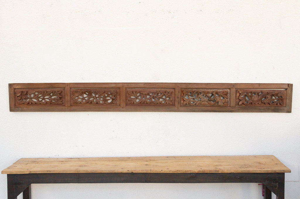 Finely Carved Bamboo Grove Wall Panel