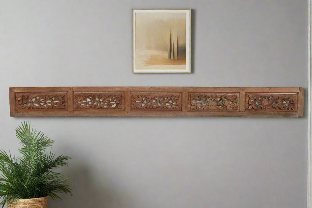 Finely Carved Bamboo Grove Wall Panel