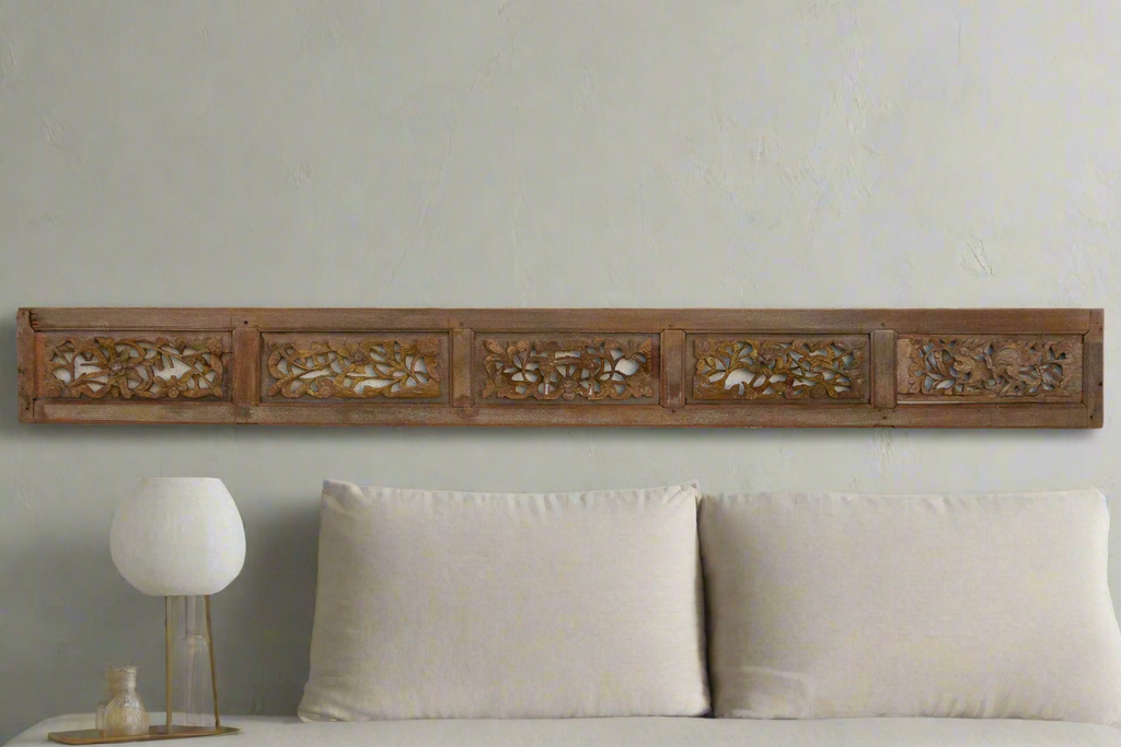 Antique Forest Frieze Asian Carving