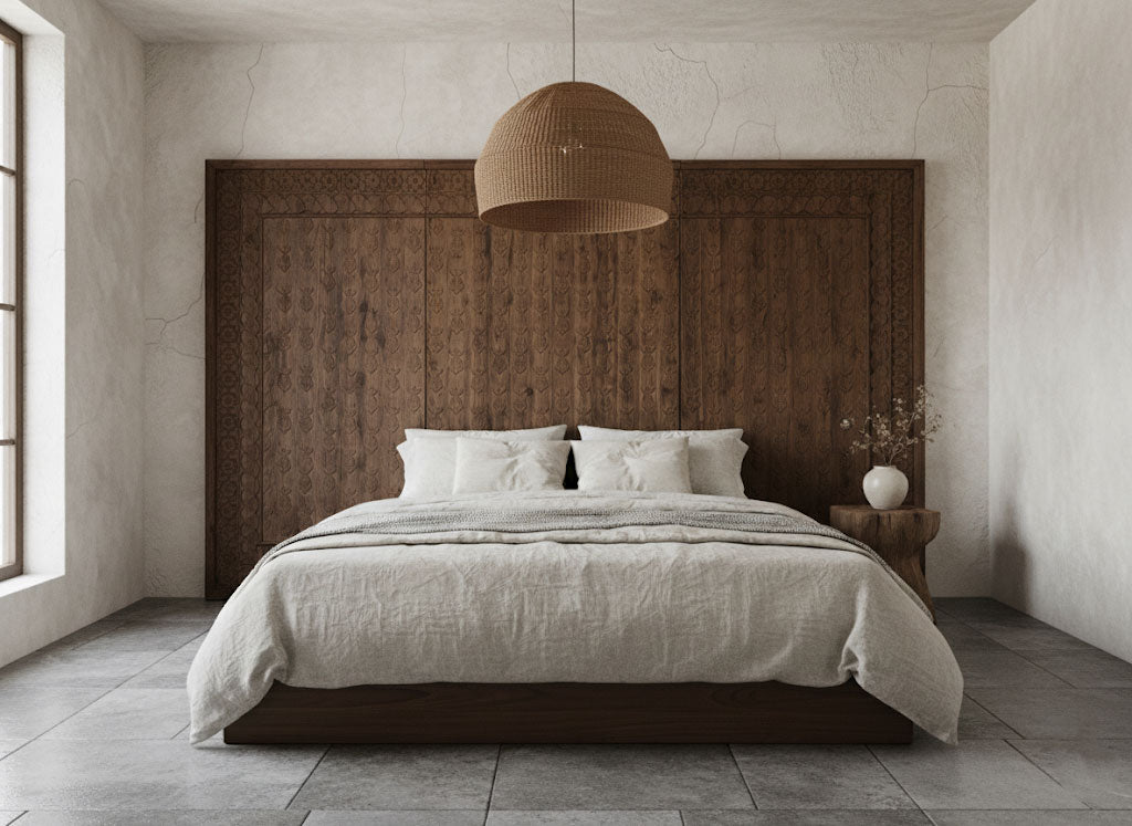 The Artisan Canvas, Custom Hand-Carved Teak Paneling – Made to order only, Not in stock